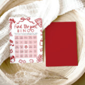 Red Hand Drawing Finden Sie die Bingo Baby Dusche Einladung