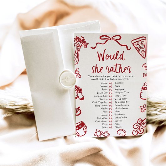 Red Hand Drawing würde sie eher ein Baby Shower Ga Einladung