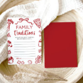 Red Hand Drawn Baby Shower Family Traditionsspiel Einladung