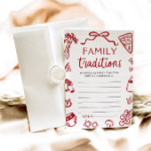 Red Hand Drawn Baby Shower Family Traditionsspiel Einladung