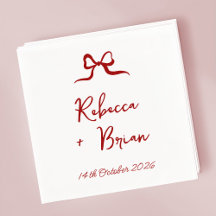 Red Hand Drawn Bow Ribbon Sketch Hochzeit