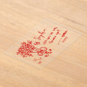 Red Hand Drawn Will you be... Acryleinladungen (Ablage )