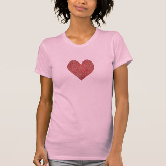 Red Hand Gezeichnet Heart - Niedliche Minimalistis T-Shirt
