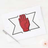 Red Hand of Ulster Rechteckiger Aufkleber (Umschlag)