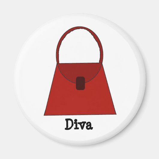 Red Handbag - Diva Magnet (Vorne)