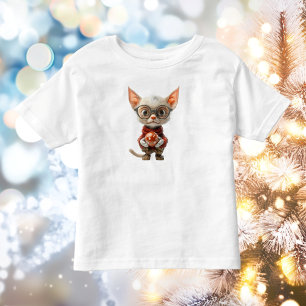 Red-Handed Christmas Cat Kleinkind's T-Shirt