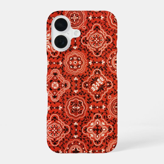 Red HandkerChief iPhone 16 Hülle (Rückseite)