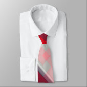 Red Hanky Abstract Design Fashion Neck Tie Krawatte (Gebunden)