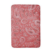 Red Hanky Bath Mat Badematte (Vorderseite Vertikal)