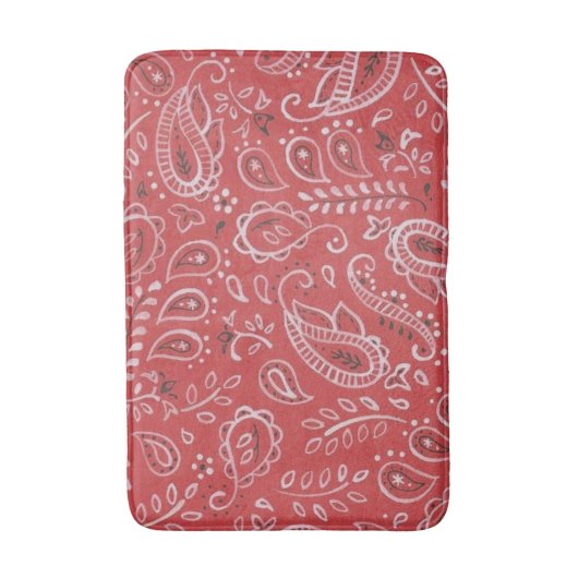 Red Hanky Bath Mat Badematte (Vorderseite Vertikal)