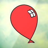 Red Happy Balloon Fensteraufkleber (Blatt 3)