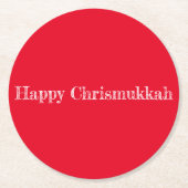 Red Happy Chrismukkah Untersetzer (Vorderseite)