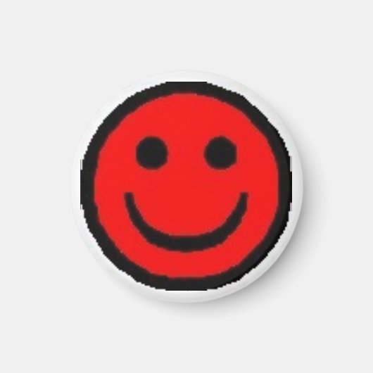 Red Happy Face Magnet (Vorne)