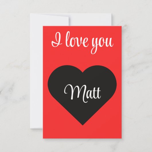 Red Happy heart romance graphic Dankeskarte (Vorderseite)