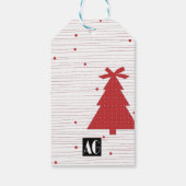 Red Happy Holiday Season Weihnachten Geschenkanhänger (Rückseite)