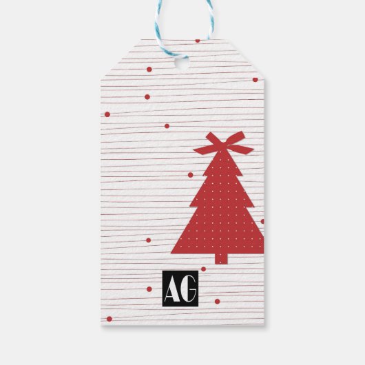 Red Happy Holiday Season Weihnachten Geschenkanhänger (Rückseite)