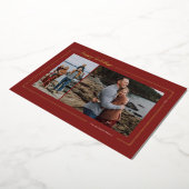 Red Happy Holidays Script Folien Feiertagskarte (Gedreht)