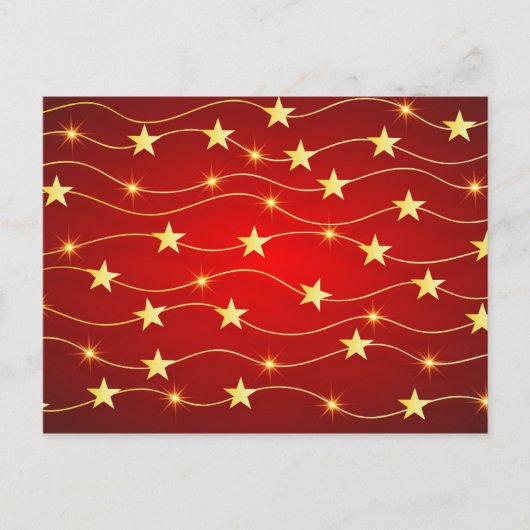 Red Happy New Year Postkarte (Vorderseite)