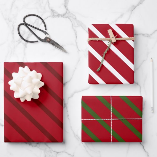 Red Happy xmas luxe background Geschenkpapier Set (Vorderseite)