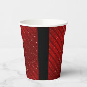Red Happy xmas luxe background Pappbecher (Links)