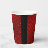 Red Happy xmas luxe background Pappbecher (Rechts)