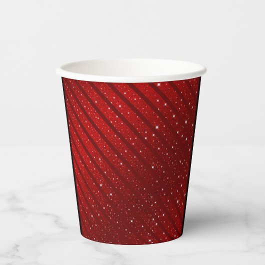 Red Happy xmas luxe background Pappbecher (Vorderseite)