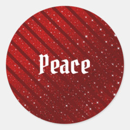 Red Happy xmas luxe background Runder Aufkleber