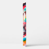 Red Hard Grunge. Shibori Muster. Golden Brush Gra Case-Mate iPhone Hülle (Rückseite / Rechts)