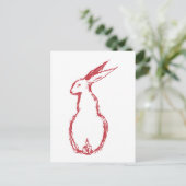 Red Hare Postkarte (Stehend Vorderseite)