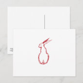 Red Hare Postkarte (Vorne/Hinten)