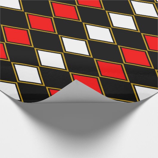 Red Harlequin Geschenkpapier (Ecke)