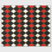 Red Harlequin Geschenkpapier (Flach)