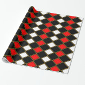 Red Harlequin Geschenkpapier (Ungerollt)