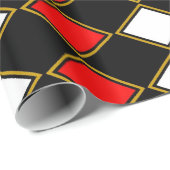 Red Harlequin Geschenkpapier (Rolleneckpunkt)