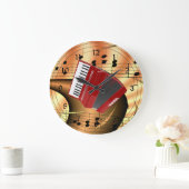 Red Harmonidion Abstract Design Große Wanduhr (Zuhause)