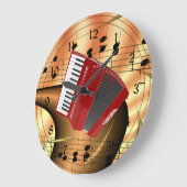 Red Harmonidion Abstract Design Große Wanduhr (Winkel)