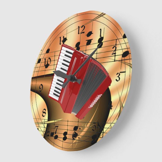 Red Harmonidion Abstract Design Große Wanduhr (Winkel)