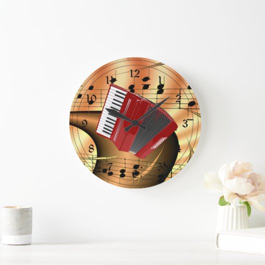 Red Harmonidion Abstract Design Große Wanduhr (Zuhause)