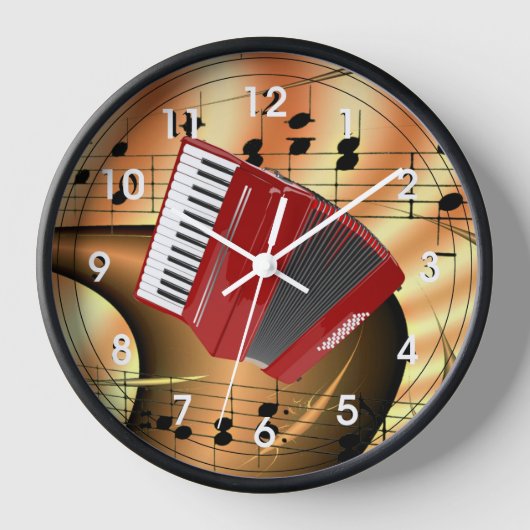 Red Harmonidion Abstract Design Uhr (Vorderseite)