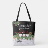 Red Hat Buffaloe Kariert Gnomes Garland Aspen Tasche (Rückseite)