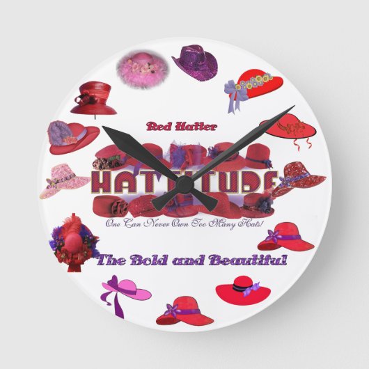 red hat clock runde wanduhr (Vorderseite)