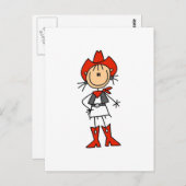 Red Hat Cowgirl Tshirts und Geschenke Postkarte (Vorne/Hinten)