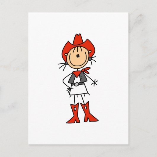 Red Hat Cowgirl Tshirts und Geschenke Postkarte (Vorderseite)
