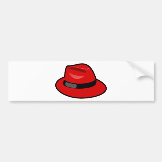 Red Hat Fedora Autoaufkleber (Vorne)