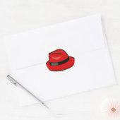 Red Hat Fedora Runder Aufkleber (Umschlag)