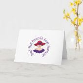 Red Hat Friends Karte (Gelbe Blume)