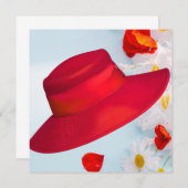 RED HAT INVITATION EINLADUNG (Vorne/Hinten)