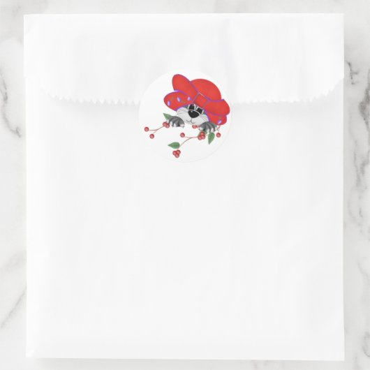 Red Hat Kitty Sticker (Tasche)