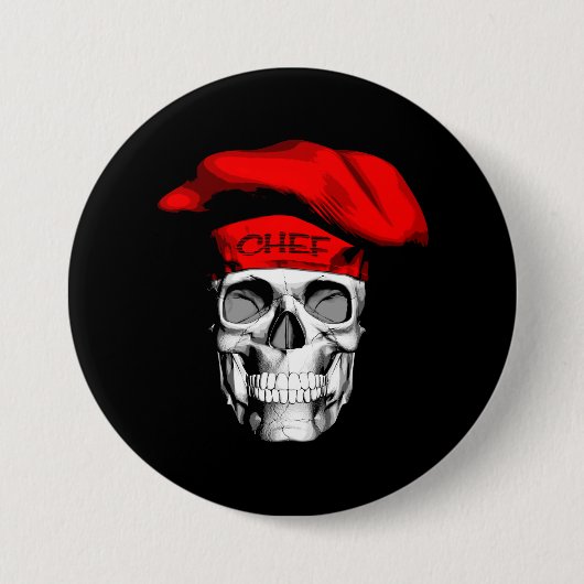 Red Hat Koch Skull Button (Vorderseite)
