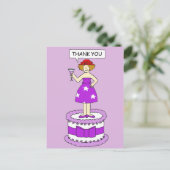 Red Hat Ladys Vielen Dank Postkarte (Stehend Vorderseite)